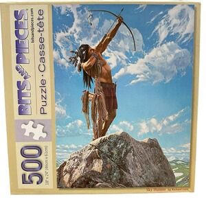 Bits and Pieces 300pc Jigsaw Puzzle "Sky Hunter" Native‎ American 18x24